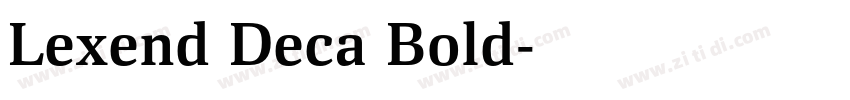 Lexend Deca Bold字体转换